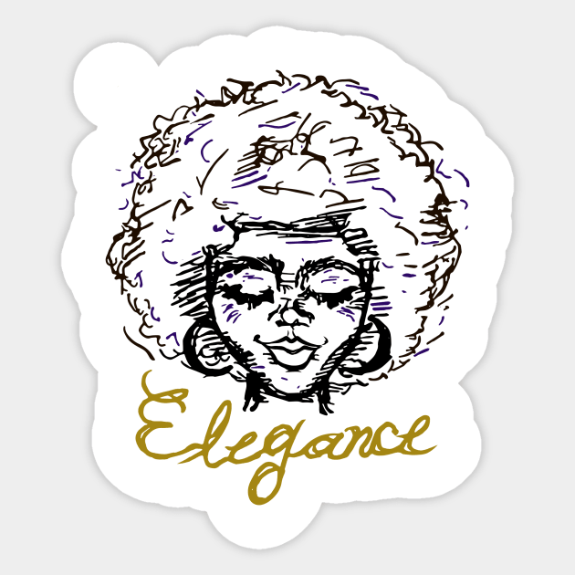 Elegance Sticker by KateVegaVisuarts